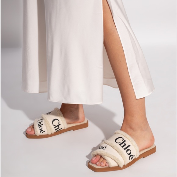 chloe cream sandals